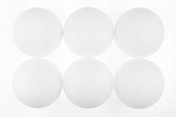 abstract futuristic white geometric balls isolated on white background