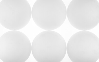 abstract futuristic white geometric balls isolated on white background