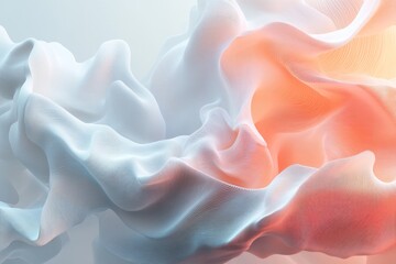 Obraz premium Abstract representation of flowing fabric with soft gradients and subtle colors in a minimalist design setting