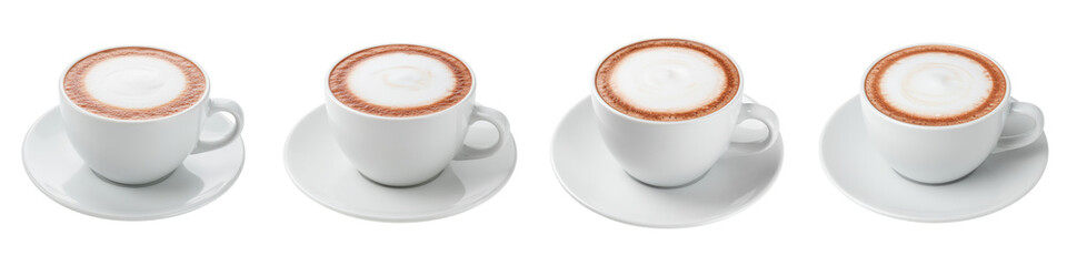 Fototapeta premium Frothed Hot Chocolate, Cut Out Set
