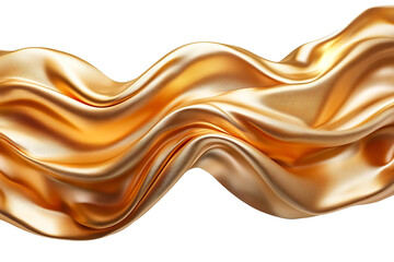 Obraz premium Elegant golden fabric flowing with graceful curves