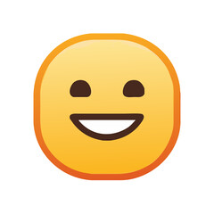 Fototapeta premium smiley, smile, face, emoticon, icon, happy, cartoon, vector, illustration, symbol, emotion, happiness, button, expression, yellow, design, joy, sign, sad, head, cheerful, character, fun, comic, mouth