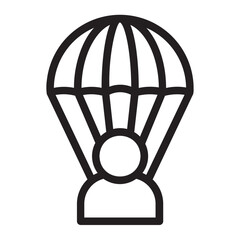 Parachuting line icon