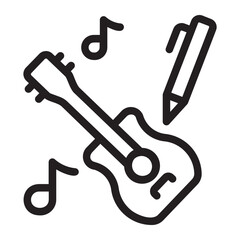 songwriter line icon