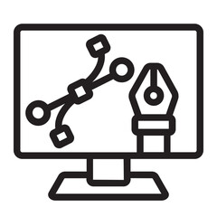 graphic design line icon