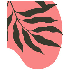 Beauty Leaf Corner Border Illustration