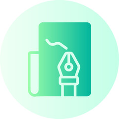 calligraphy gradient icon