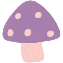 cute yellow and purple mushroom clipart images, clip art for decoration, cute mushrooms