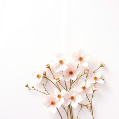 Delicate Pastel Floral Design on Textured Surface