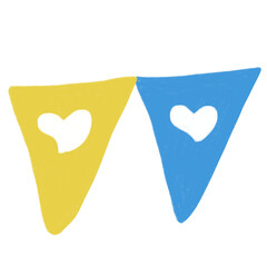 cute colorful party flag clipart images, clip art for decoration, cute love flag images