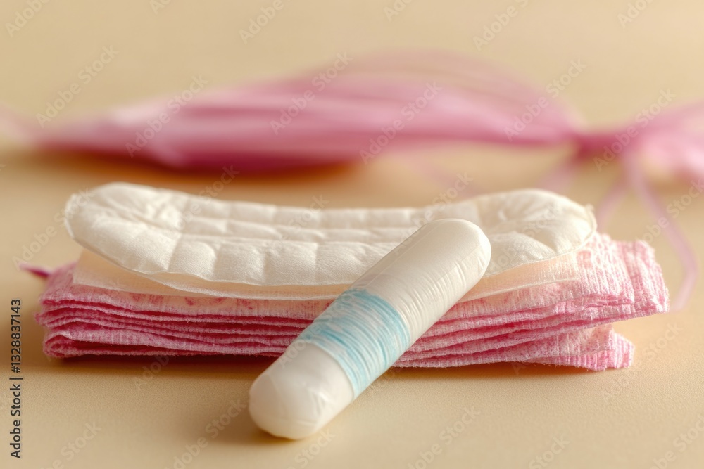 Poster a pair of sanitary pads stacked on top of each other