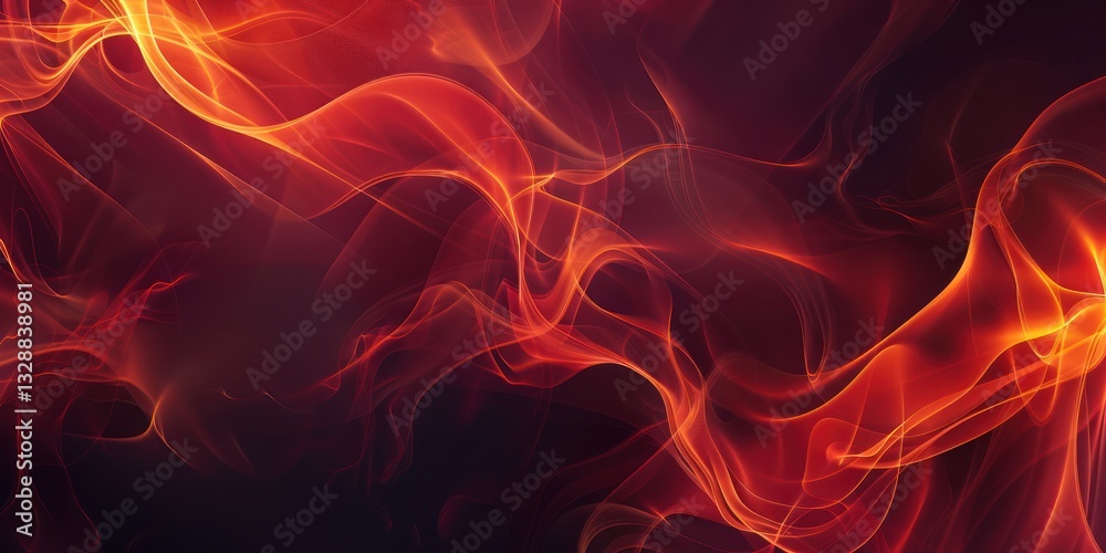 Canvas Prints red flow dynamic curve wave smoke soft on black red dark background energy fluid.