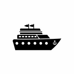 Obraz premium creative silhouette Cruise Ship Icon victor illustration