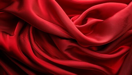 Obraz premium abstract red fabric waves elegant background