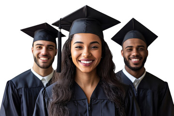 Graduates celebrating achievement with pride