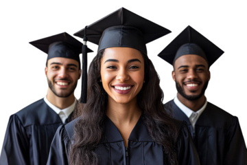 Graduates celebrating achievement with pride