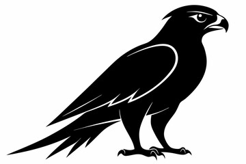 falcon line art silhouette vector illustration