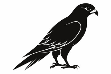 falcon line art silhouette vector illustration