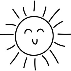 Hand Drawn Happy Sun