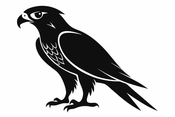 falcon line art silhouette vector illustration