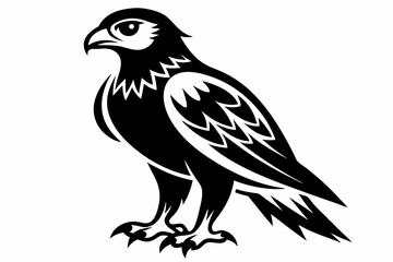 hawk line art silhouette vector illustration