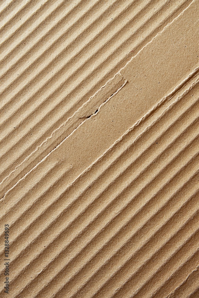 Aufkleber A close-up shot of a cardboard box with a grid pattern drawn on its surface