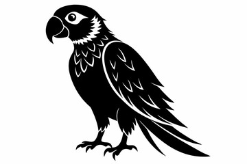 parrot line art silhouette vector illustration