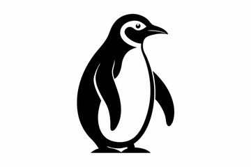 Naklejka premium penguin line art silhouette vector illustration