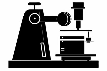 rheometer line art silhouette vector illustration