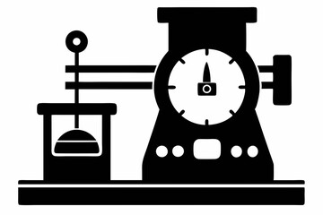 rheometer line art silhouette vector illustration
