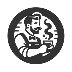 Barista 13 - Logo Icon BW-01