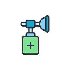 Anesthesia colored icons, minimalist vector illustration ,simple transparent graphic element .Isolated on white background