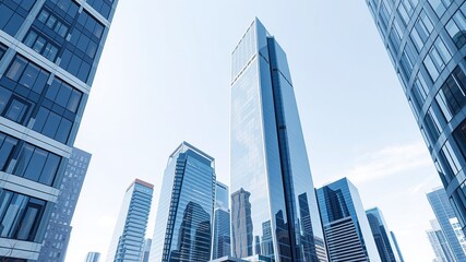 Obraz premium Sleek Modern High-Rise Building Architecture Design