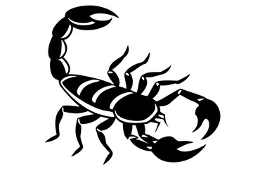 scorpion line art silhouette vector illustration