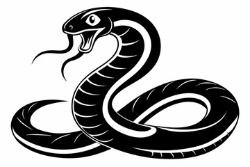 snake line art silhouette vector illustration