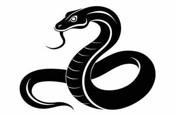 snake line art silhouette vector illustration