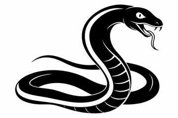 snake line art silhouette vector illustration