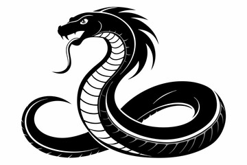snake line art silhouette vector illustration
