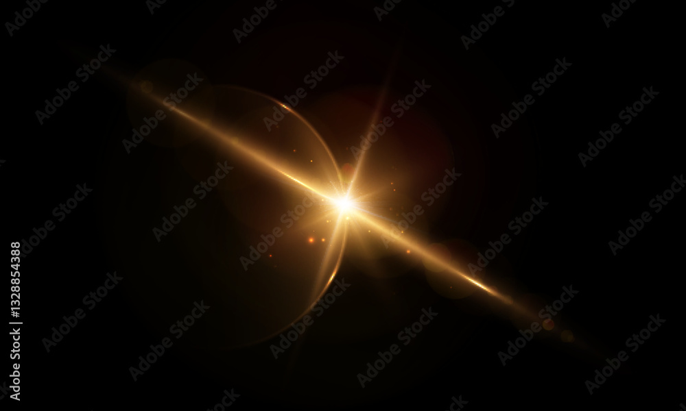 Poster planetary solar eclipse vector. light effect