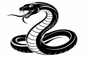snake line art silhouette vector illustration