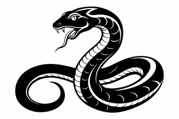snake line art silhouette vector illustration