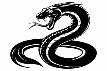 snake line art silhouette vector illustration