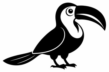 toucan line art silhouette vector illustration