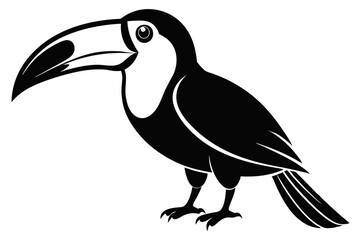 toucan line art silhouette vector illustration