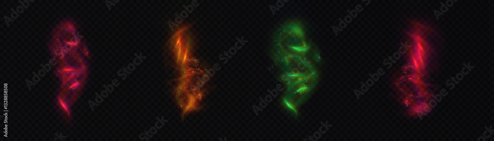 Leinwandbilder flickering effect of magic wand light. mystical glowing effect with bright shine. spell element, vis