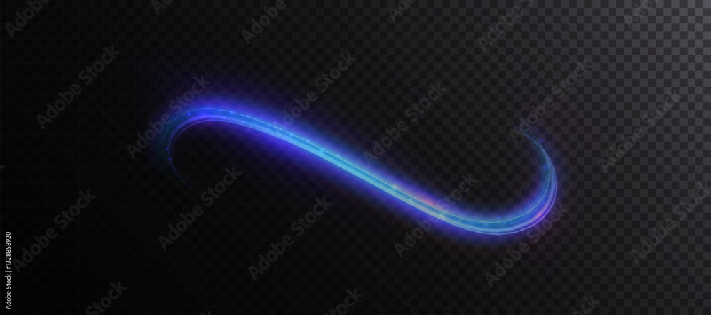 Poster blue mystic glowing effect with bright particles and bright light effect. visual impact of fantasy s