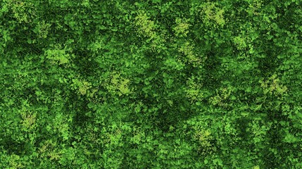 Aerial top view green moss seamless texture map pattern background