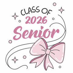 Obraz premium Class of 202 Senior Bow Vector Design