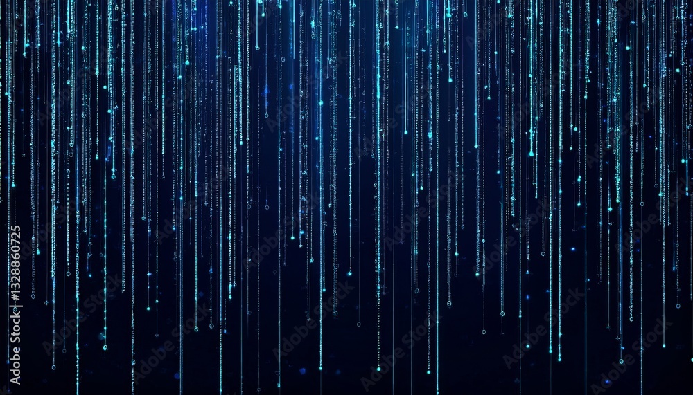 Aufkleber abstract animation of binary code cascading down like digital rain