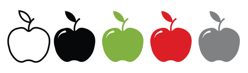 Apple icon vector. Apple vector icon. apple symbols for your web design. Apple line icon nutrition vector flat fruit. Apple stroke outline icon illustration logo

